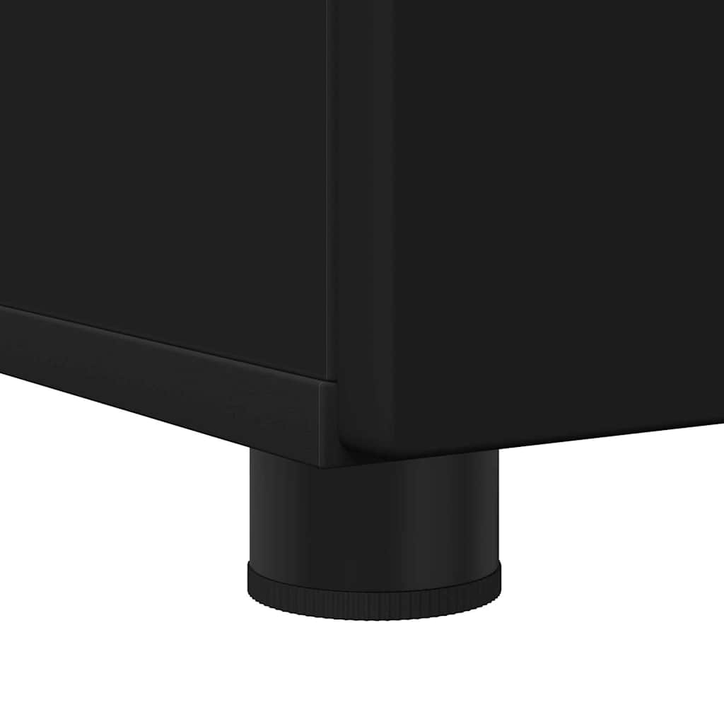 Badkamer Kast Zwart 30 x 35 x 95 cm Bewerkt hout & Metaal is nu te koop bij PeponiXL, paradijselijk wonen!