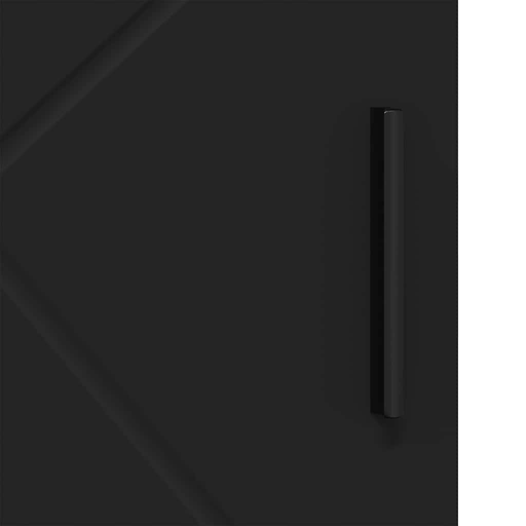 Badkamer Kast Zwart 30 x 35 x 95 cm Bewerkt hout & Metaal is nu te koop bij PeponiXL, paradijselijk wonen!