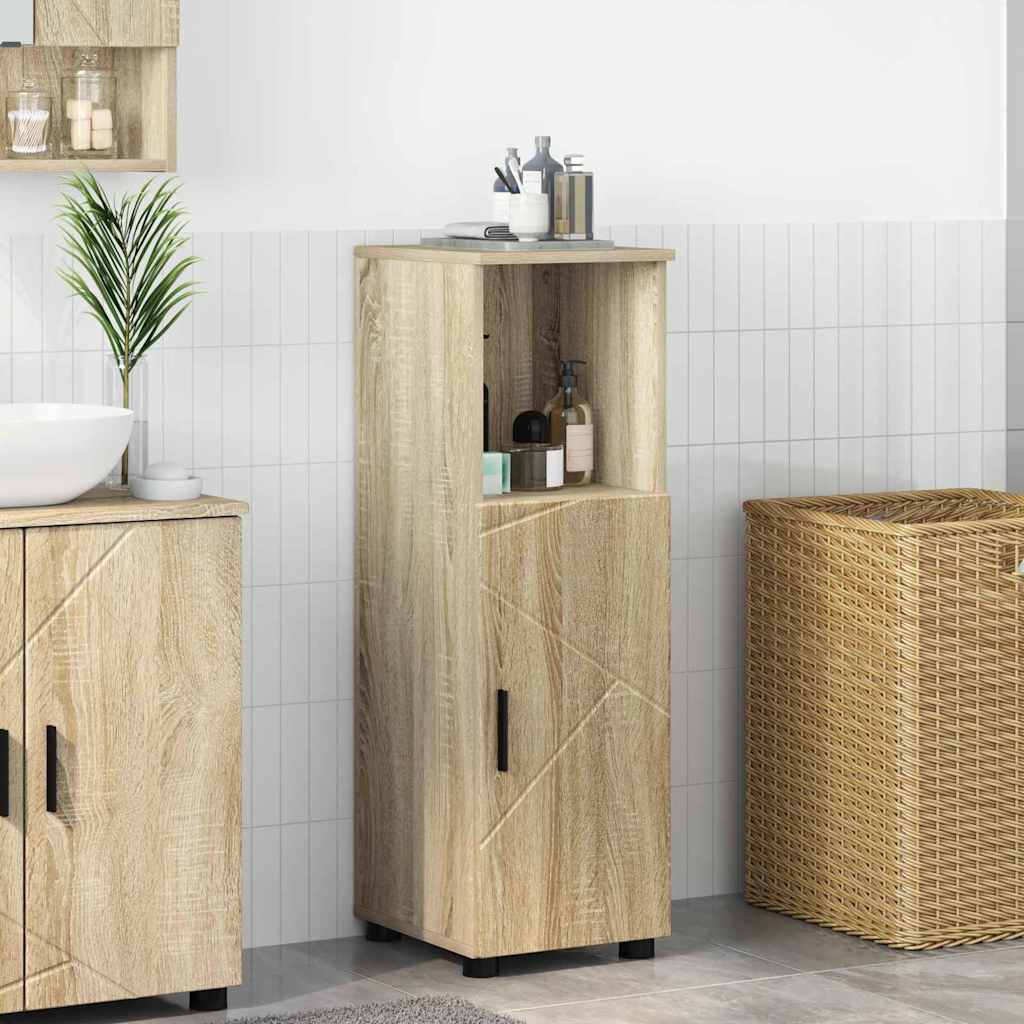 Badkamer Kast met opslag Sonoma Eiken 30 x 35 x 95 cm is nu te koop bij PeponiXL, paradijselijk wonen!