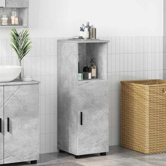 Badkamer Kast Beton Grijs 30 x 35 x 95 cm Bewerkt hout & Metaal is nu te koop bij PeponiXL, paradijselijk wonen!