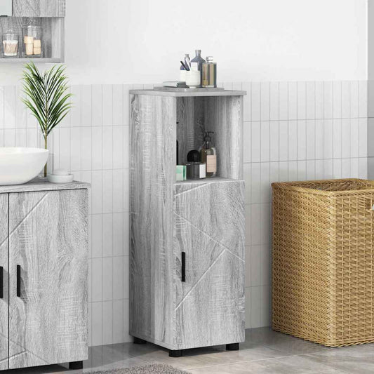 Badkamer Kast met opslag Grijs Sonoma 30 x 35 x 95 cm is nu te koop bij PeponiXL, paradijselijk wonen!
