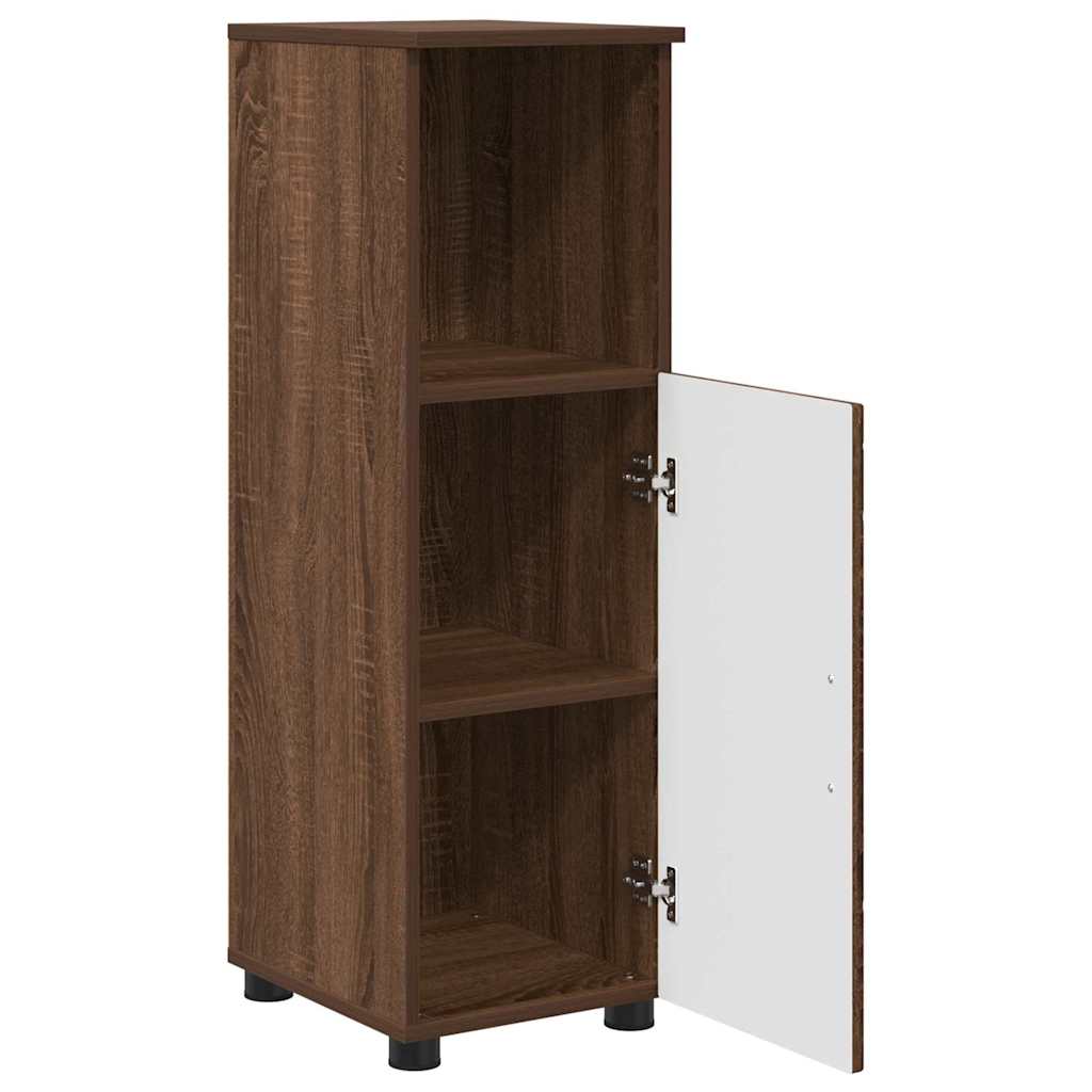 Badkamer Kast Bruin Eiken 30 x 35 x 95 cm Bewerkt hout & Metaal is nu te koop bij PeponiXL, paradijselijk wonen!