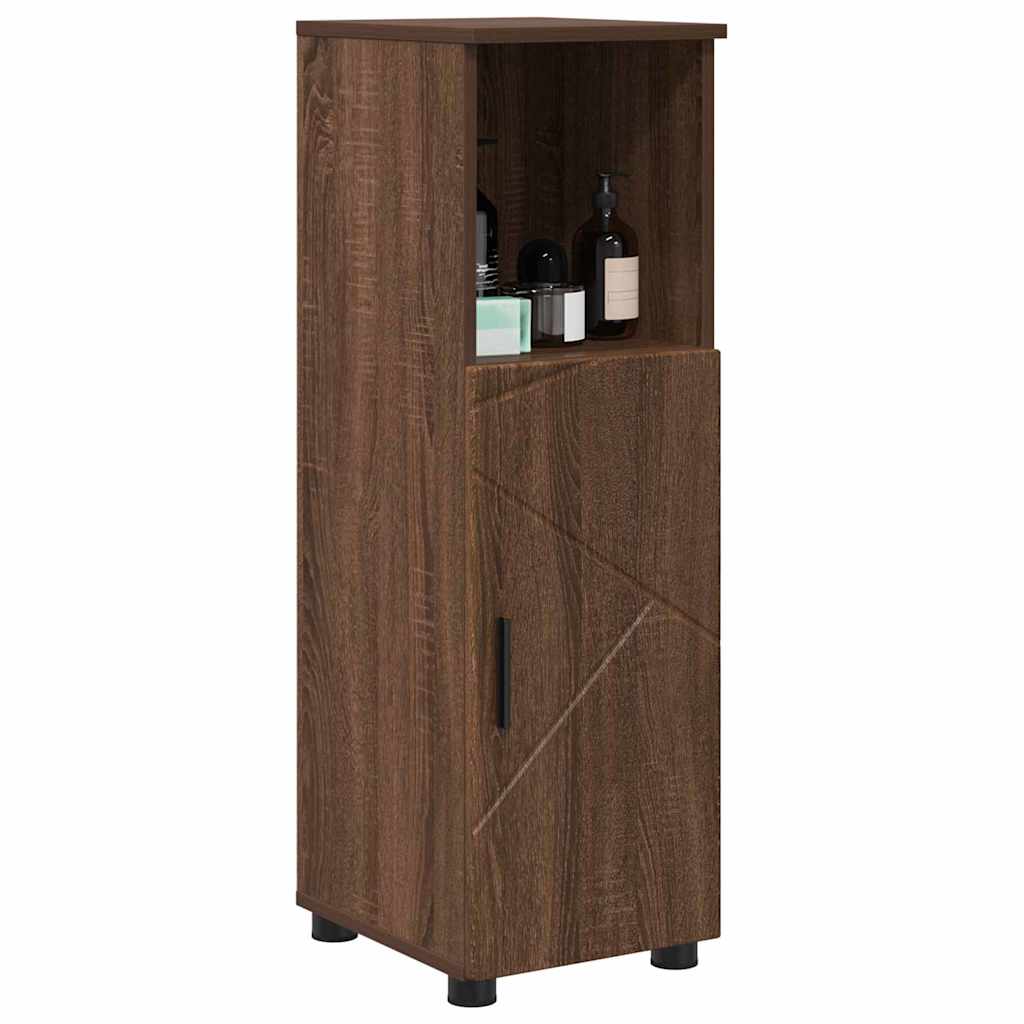 Badkamer Kast Bruin Eiken 30 x 35 x 95 cm Bewerkt hout & Metaal is nu te koop bij PeponiXL, paradijselijk wonen!