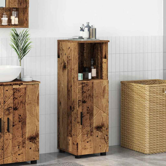 Badkamer Kast Oud Hout 30 x 35 x 95 cm Bewerkt hout & Metaal is nu te koop bij PeponiXL, paradijselijk wonen!