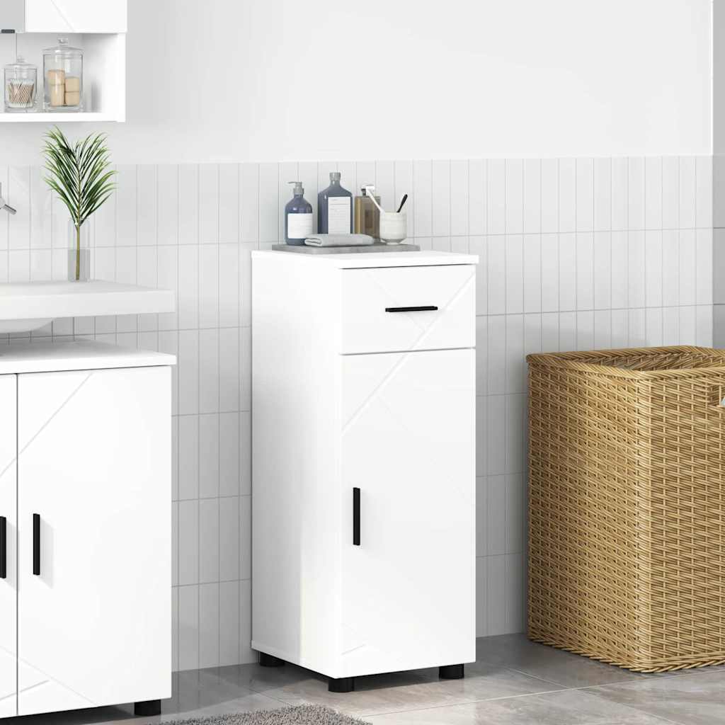 Badkamer Kast Wit 30 x 35 x 80 cm Bewerkt hout & Metaal is nu te koop bij PeponiXL, paradijselijk wonen!