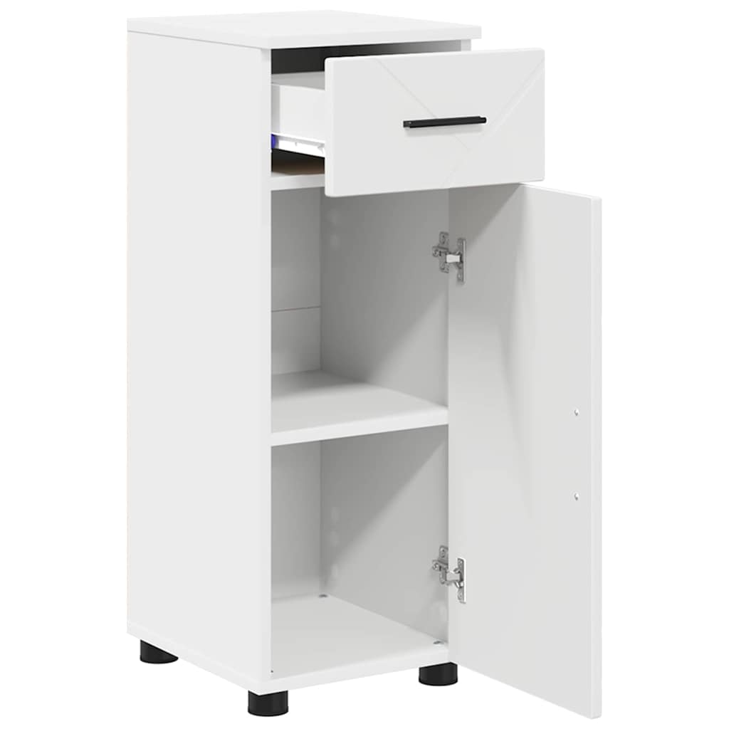Badkamer Kast Wit 30 x 35 x 80 cm Bewerkt hout & Metaal is nu te koop bij PeponiXL, paradijselijk wonen!