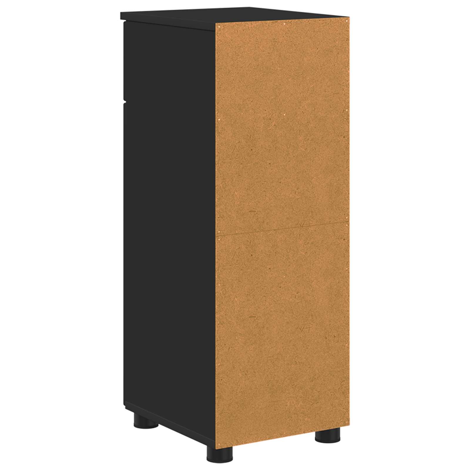 Badkamer Kast Zwart 30 x 35 x 80 cm Bewerkt hout & Metaal is nu te koop bij PeponiXL, paradijselijk wonen!