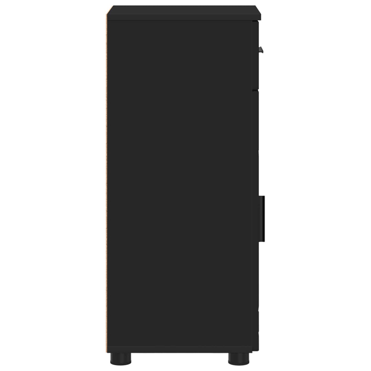 Badkamer Kast Zwart 30 x 35 x 80 cm Bewerkt hout & Metaal is nu te koop bij PeponiXL, paradijselijk wonen!