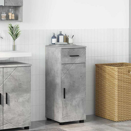 Badkamer Kast Beton Grijs 30 x 35 x 80 cm Bewerkt hout & Metaal is nu te koop bij PeponiXL, paradijselijk wonen!