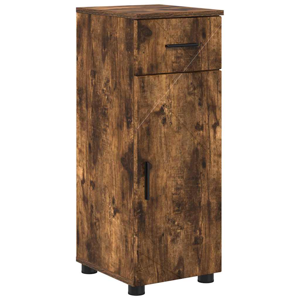 Badkamer Kast met lade met opslag Gerookt eiken 30 x 35 x 80 cm is nu te koop bij PeponiXL, paradijselijk wonen!
