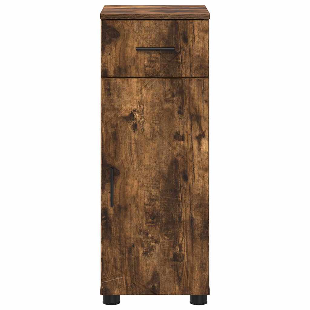 Badkamer Kast met lade met opslag Gerookt eiken 30 x 35 x 80 cm is nu te koop bij PeponiXL, paradijselijk wonen!