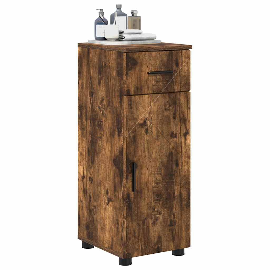 Badkamer Kast met lade met opslag Gerookt eiken 30 x 35 x 80 cm is nu te koop bij PeponiXL, paradijselijk wonen!