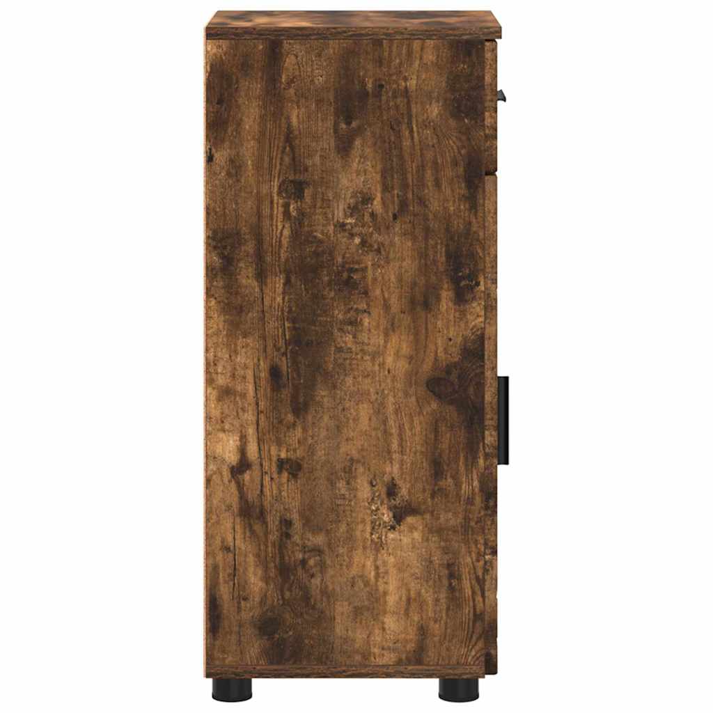 Badkamer Kast met lade met opslag Gerookt eiken 30 x 35 x 80 cm is nu te koop bij PeponiXL, paradijselijk wonen!