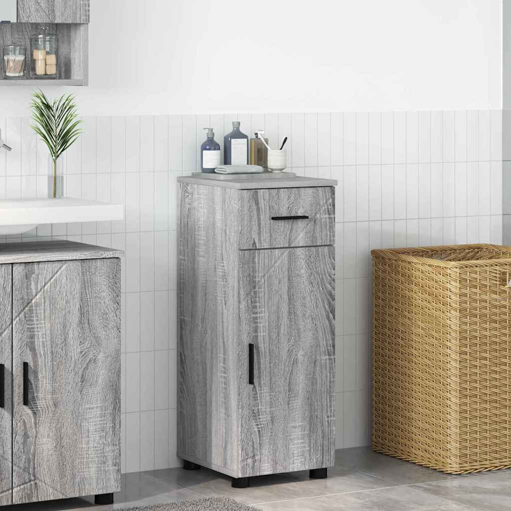 Badkamer Kast met lade met opslag Grijs Sonoma 30 x 35 x 80 cm is nu te koop bij PeponiXL, paradijselijk wonen!