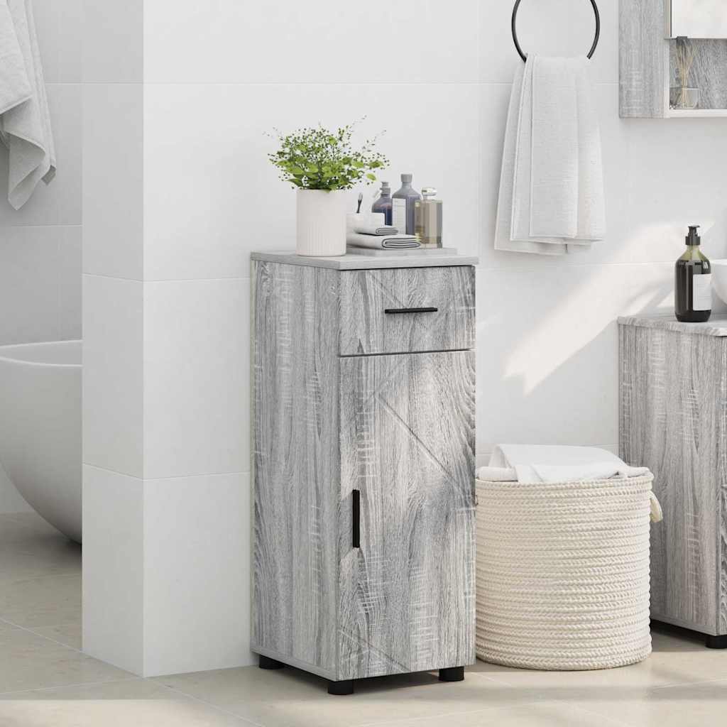 Badkamer Kast met lade met opslag Grijs Sonoma 30 x 35 x 80 cm is nu te koop bij PeponiXL, paradijselijk wonen!
