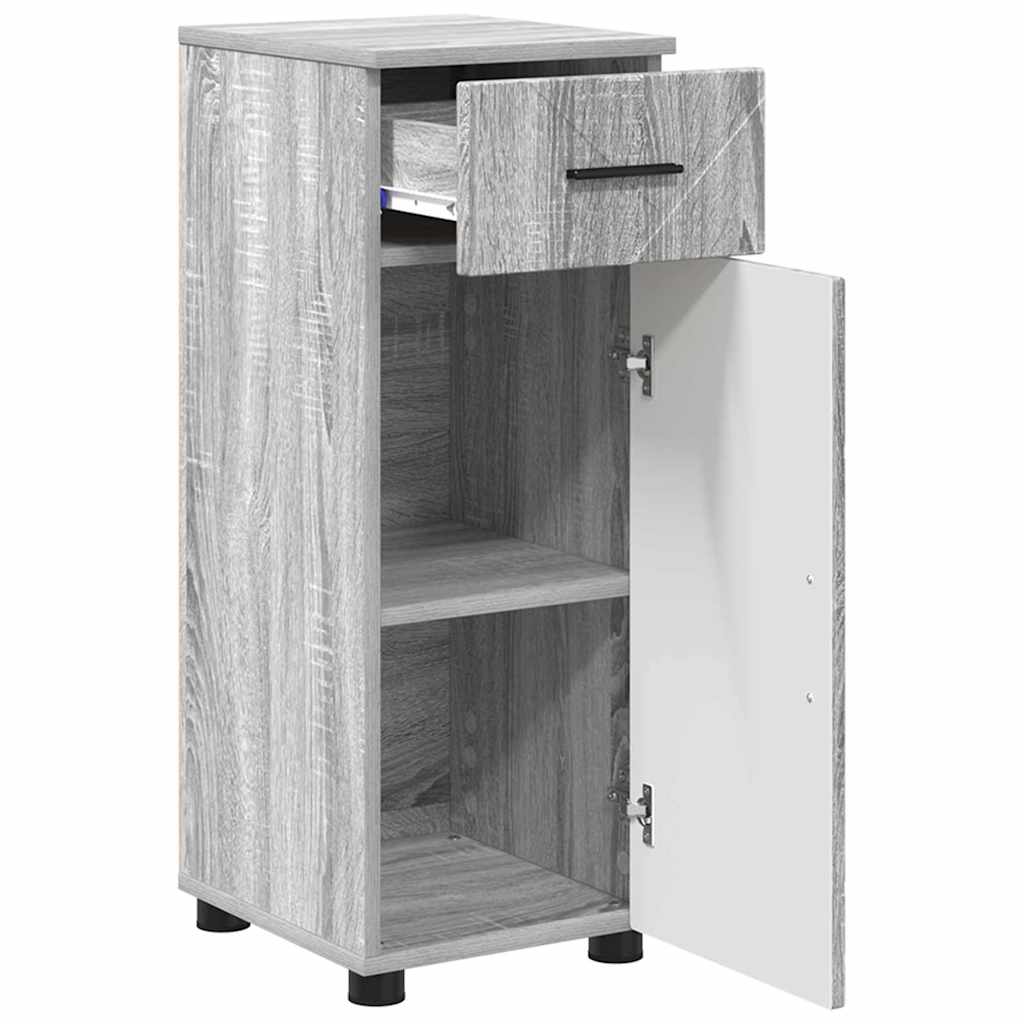 Badkamer Kast met lade met opslag Grijs Sonoma 30 x 35 x 80 cm is nu te koop bij PeponiXL, paradijselijk wonen!