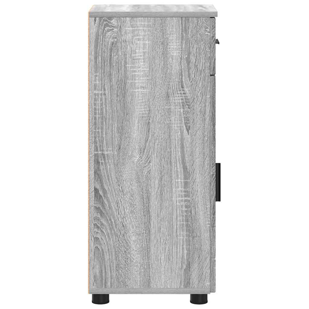 Badkamer Kast met lade met opslag Grijs Sonoma 30 x 35 x 80 cm is nu te koop bij PeponiXL, paradijselijk wonen!