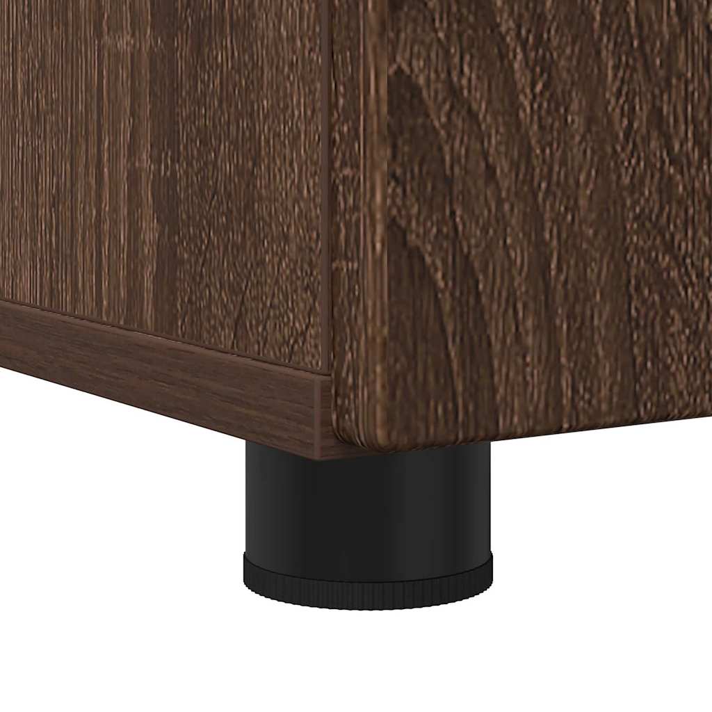 Badkamer Kast Bruin Eiken 30 x 35 x 80 cm Bewerkt hout & Metaal is nu te koop bij PeponiXL, paradijselijk wonen!