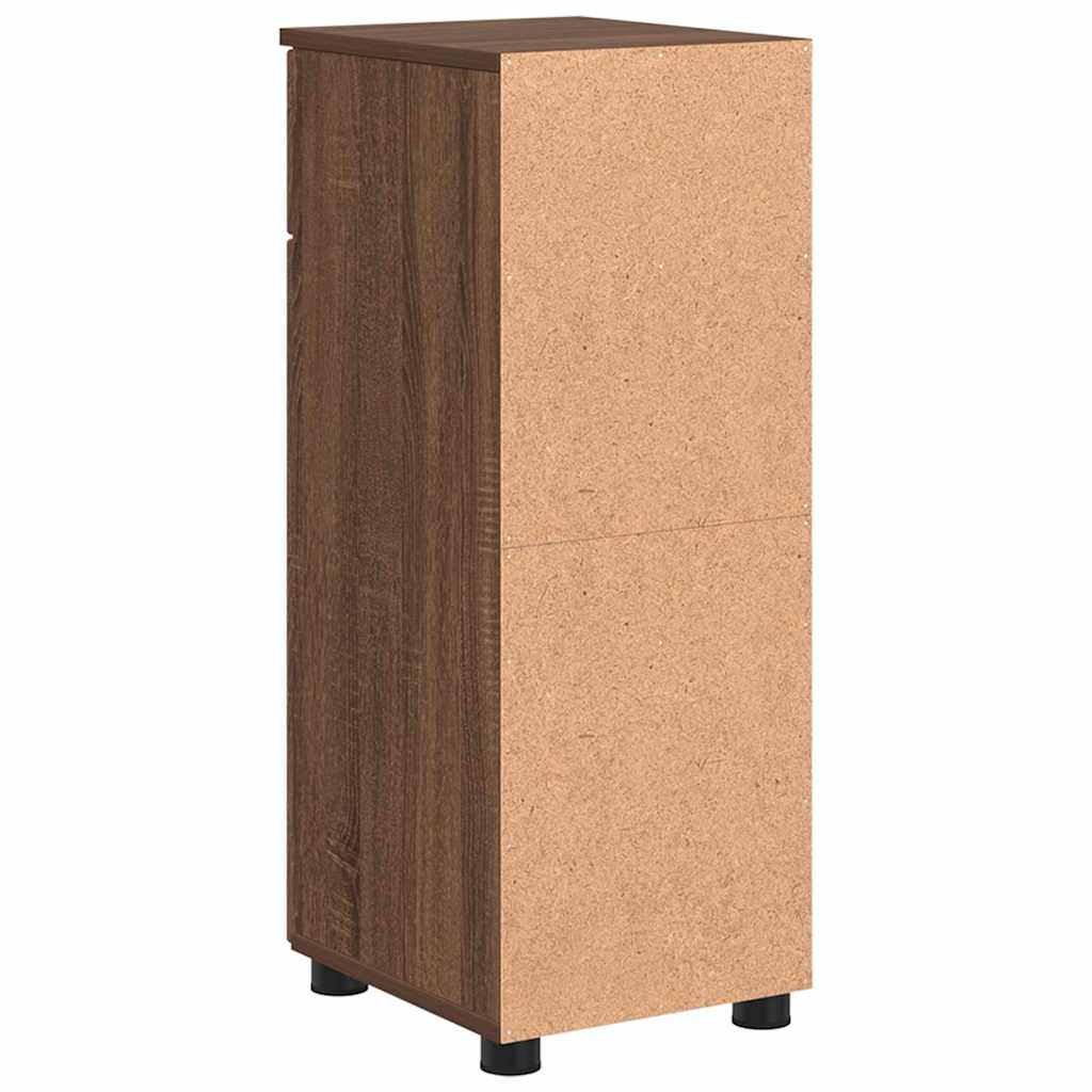 Badkamer Kast Bruin Eiken 30 x 35 x 80 cm Bewerkt hout & Metaal is nu te koop bij PeponiXL, paradijselijk wonen!