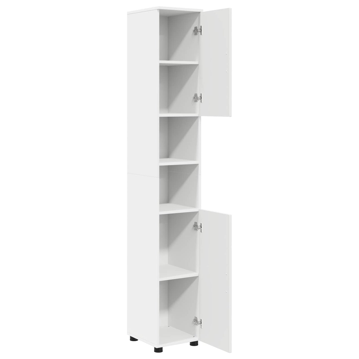 Badkamer Kast Wit 30 x 35 x 192 cm Bewerkt hout & Metaal is nu te koop bij PeponiXL, paradijselijk wonen!
