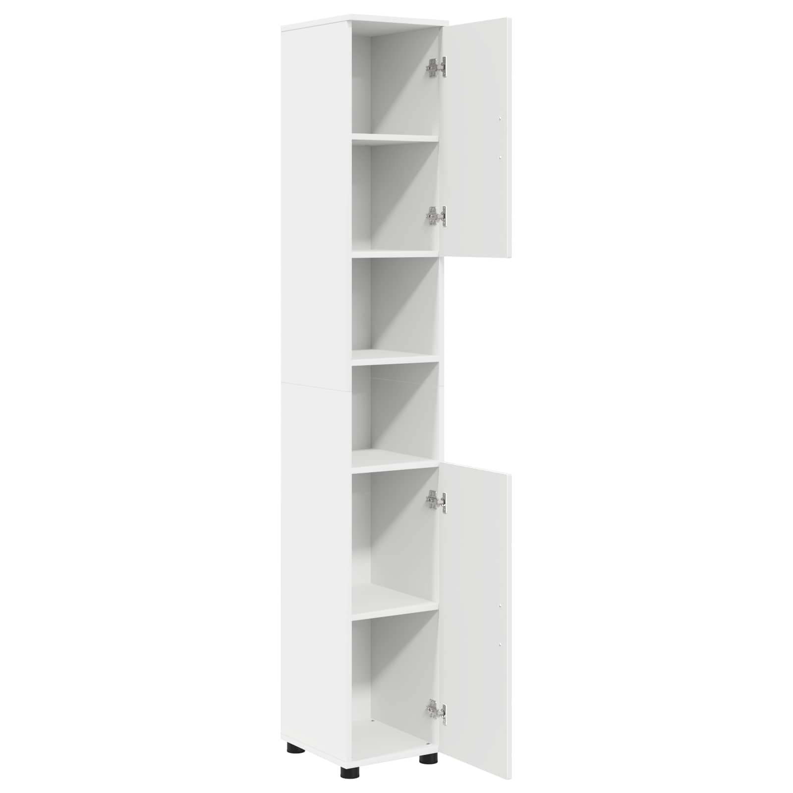 Badkamer Kast Wit 30 x 35 x 192 cm Bewerkt hout & Metaal is nu te koop bij PeponiXL, paradijselijk wonen!