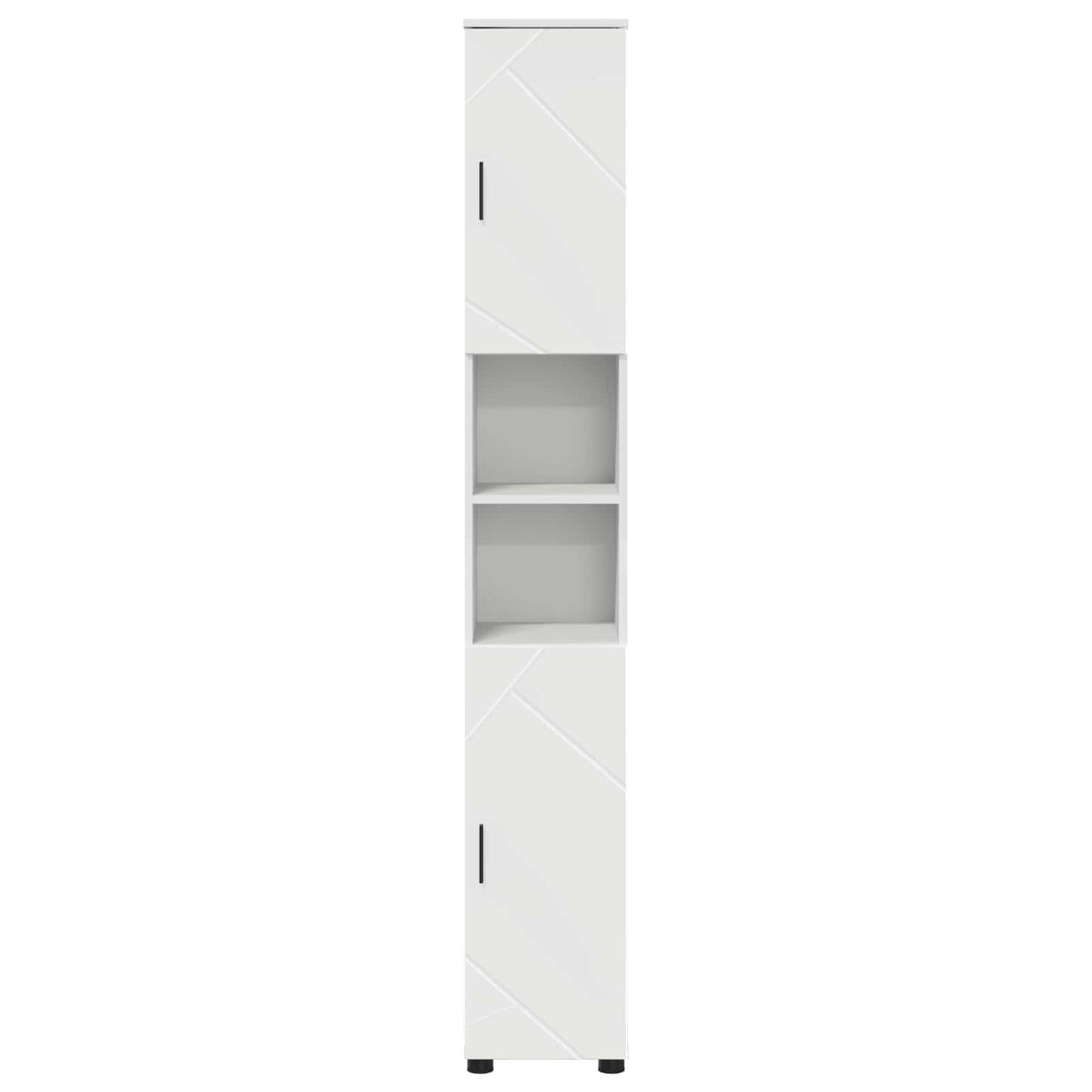 Badkamer Kast Wit 30 x 35 x 192 cm Bewerkt hout & Metaal is nu te koop bij PeponiXL, paradijselijk wonen!