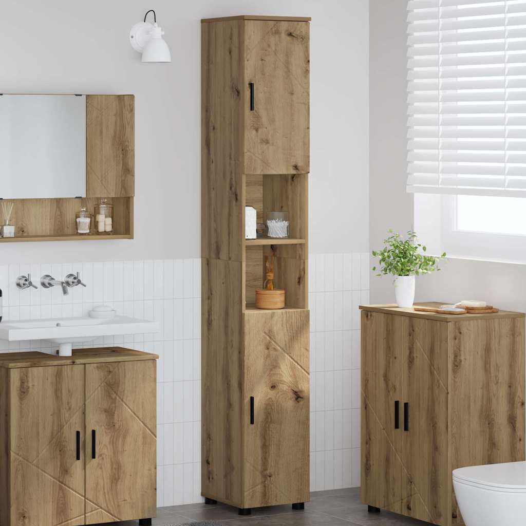 Badkamer Kast met opslag Artisan Eiken 30 x 35 x 192 cm is nu te koop bij PeponiXL, paradijselijk wonen!