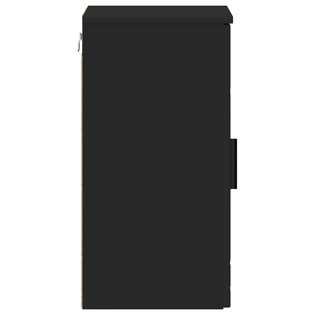 Badkamer Kast Zwart 30 x 31,5 x 61 cm Bewerkt hout & Metaal is nu te koop bij PeponiXL, paradijselijk wonen!