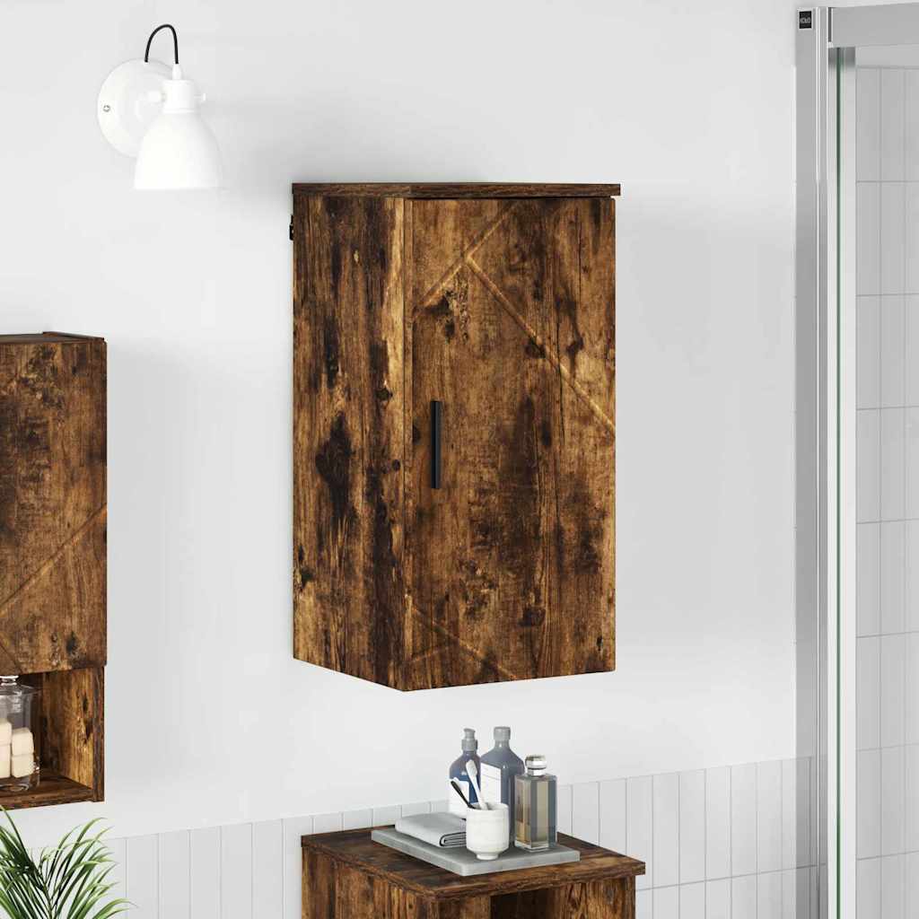 Badkamer Kast Wandgemonteerd Gerookt eiken 30 x 31,5 x 61 cm is nu te koop bij PeponiXL, paradijselijk wonen!