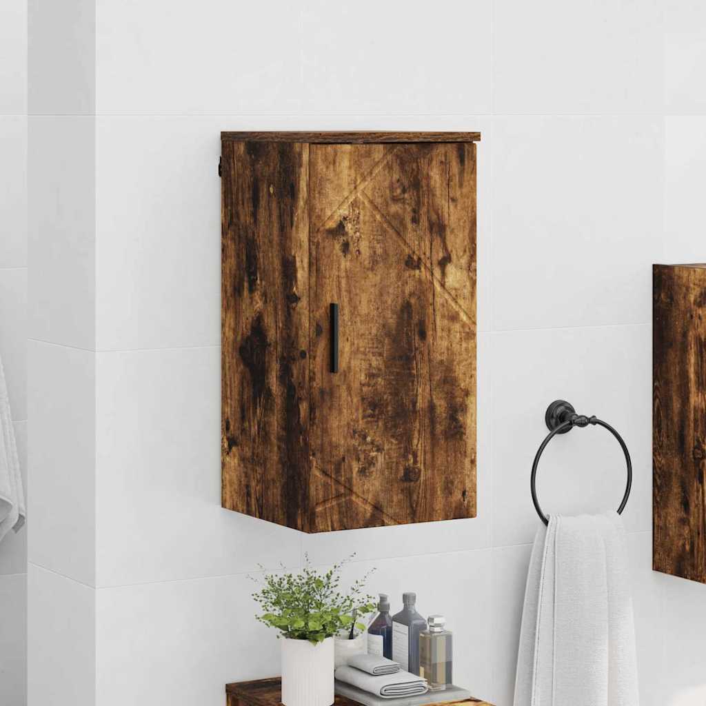 Badkamer Kast Wandgemonteerd Gerookt eiken 30 x 31,5 x 61 cm is nu te koop bij PeponiXL, paradijselijk wonen!