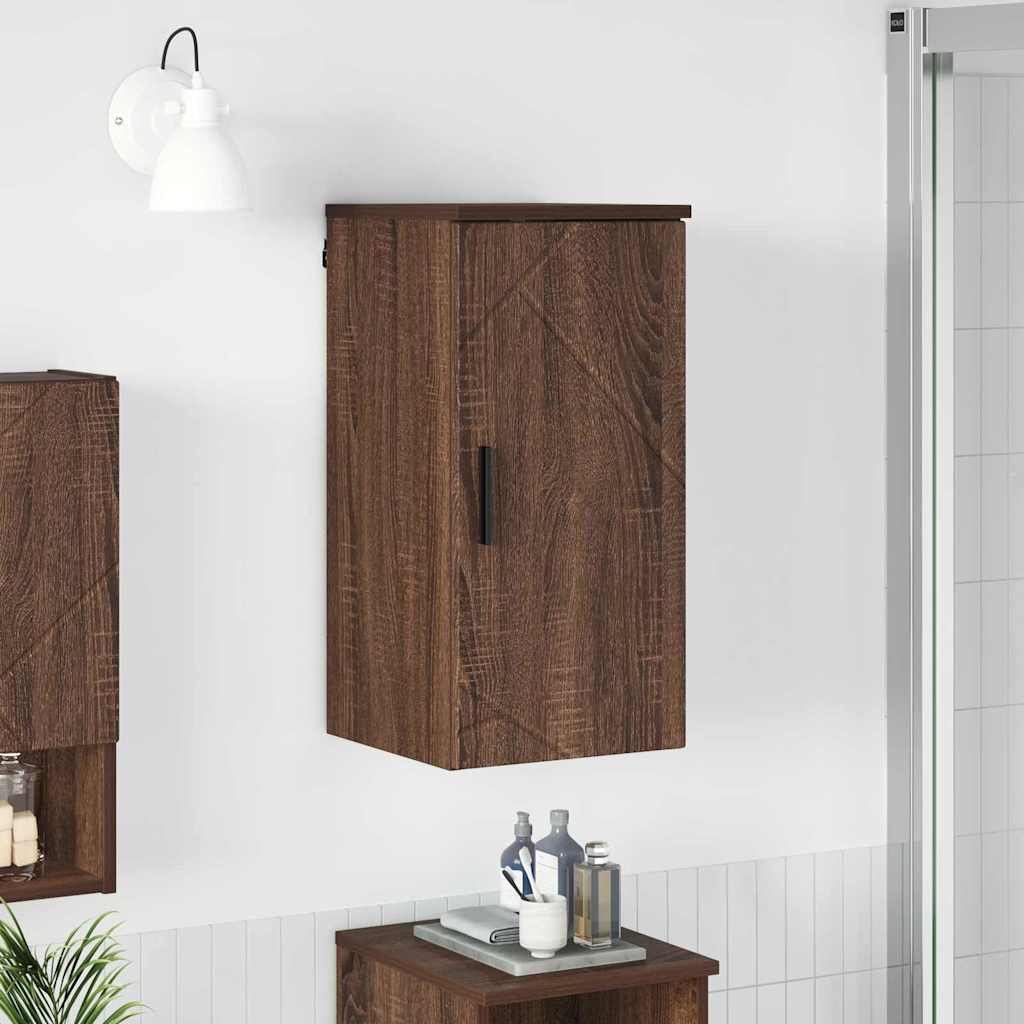 Badkamer Kast Wandgemonteerd Bruin Eiken 30 x 31,5 x 61 cm is nu te koop bij PeponiXL, paradijselijk wonen!