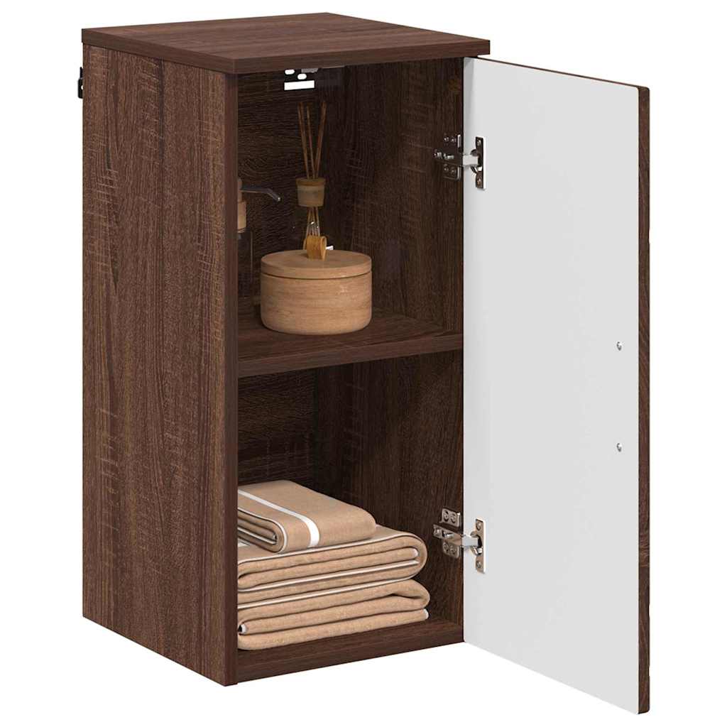 Badkamer Kast Wandgemonteerd Bruin Eiken 30 x 31,5 x 61 cm is nu te koop bij PeponiXL, paradijselijk wonen!