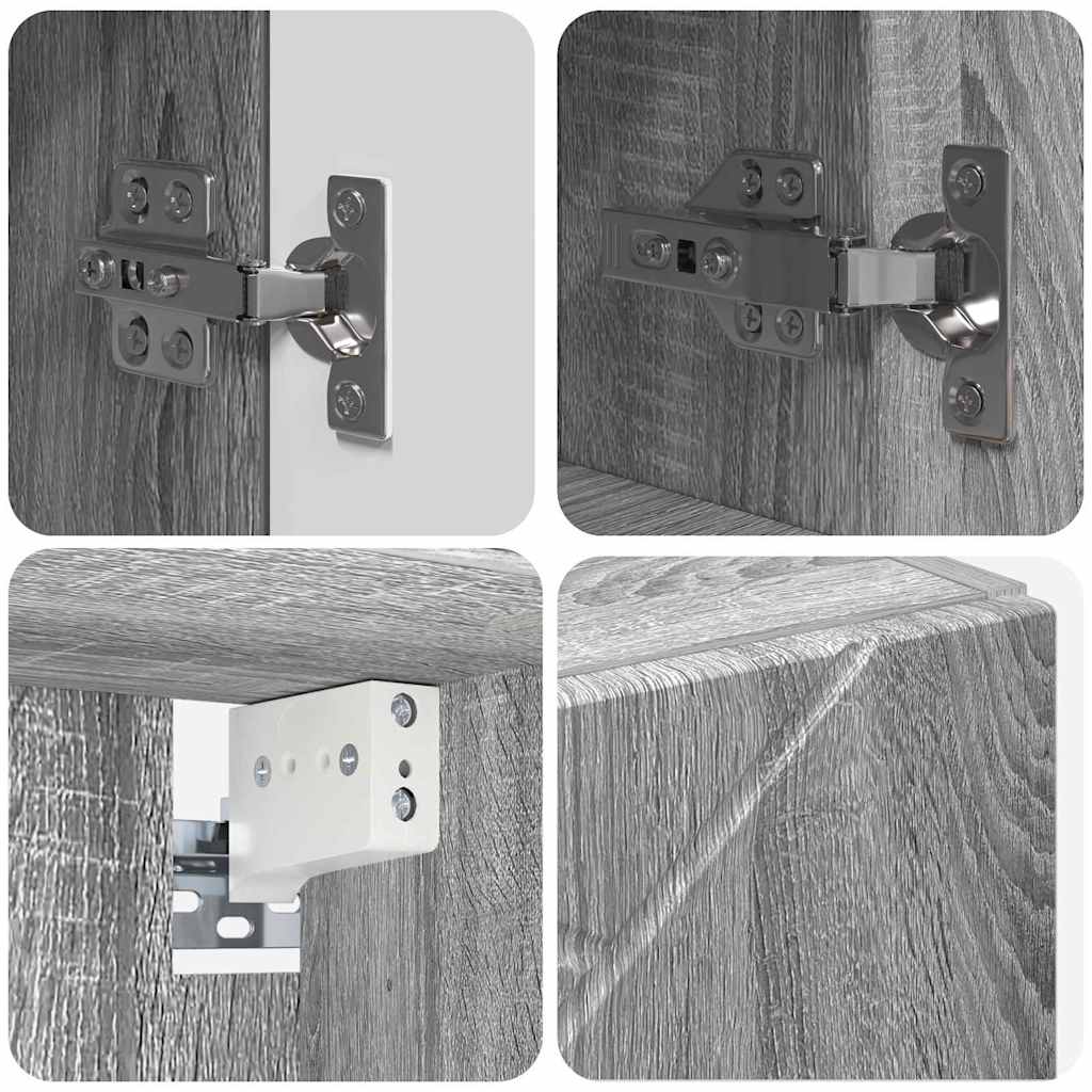 Spiegelkast Grijs Sonoma 59 x 17 x 55 cm Bewerkt hout is nu te koop bij PeponiXL, paradijselijk wonen!