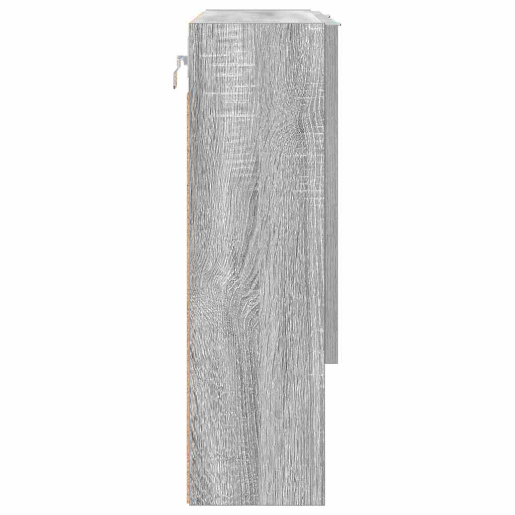 Spiegelkast Grijs Sonoma 59 x 17 x 55 cm Bewerkt hout is nu te koop bij PeponiXL, paradijselijk wonen!