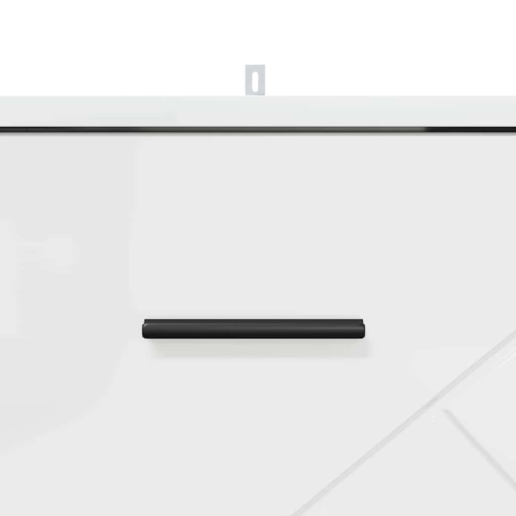 Nachtkastje met lade Hoogglans wit 38 x 38 x 66 cm Bewerkt hout is nu te koop bij PeponiXL, paradijselijk wonen!