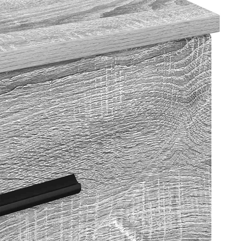 Nachtkastje met lade Grijs sonoma 38 x 38 x 66 cm Bewerkt hout is nu te koop bij PeponiXL, paradijselijk wonen!
