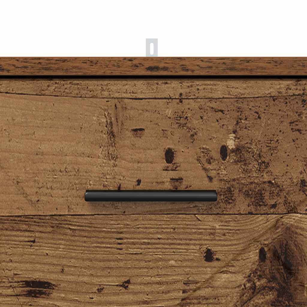 Nachtkastje met lade Oud hout 38 x 38 x 66 cm Bewerkt hout is nu te koop bij PeponiXL, paradijselijk wonen!