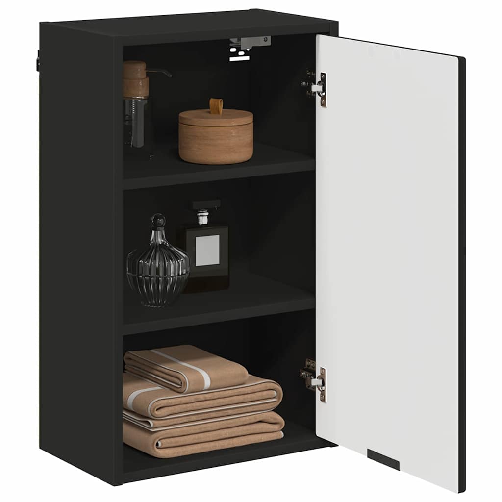Badkamer Kast Zwart 39 x 23,5 x 65 cm Bewerkt hout & Metaal is nu te koop bij PeponiXL, paradijselijk wonen!