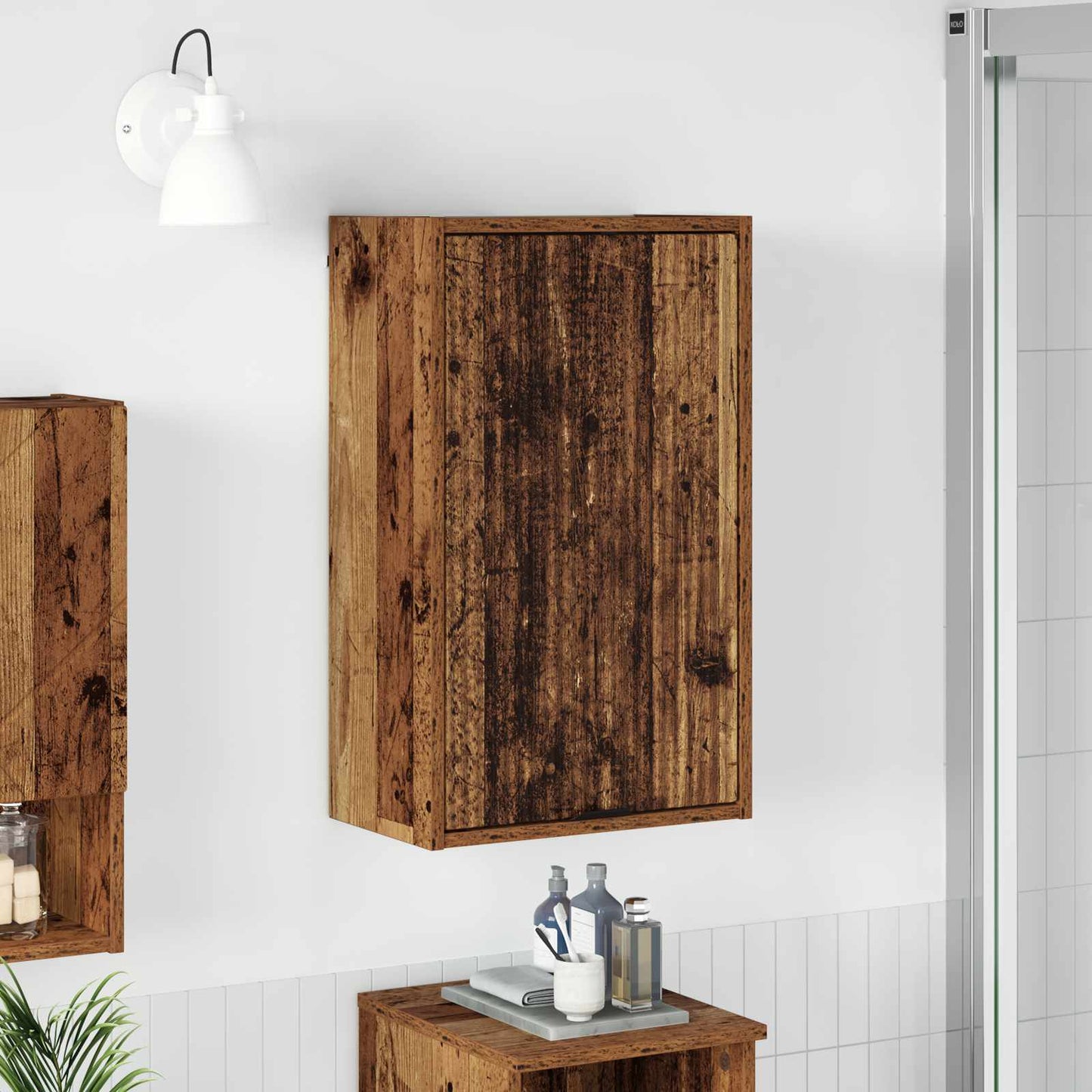 Badkamer Kast Oud Hout 39 x 23,5 x 65 cm Bewerkt hout & Metaal is nu te koop bij PeponiXL, paradijselijk wonen!