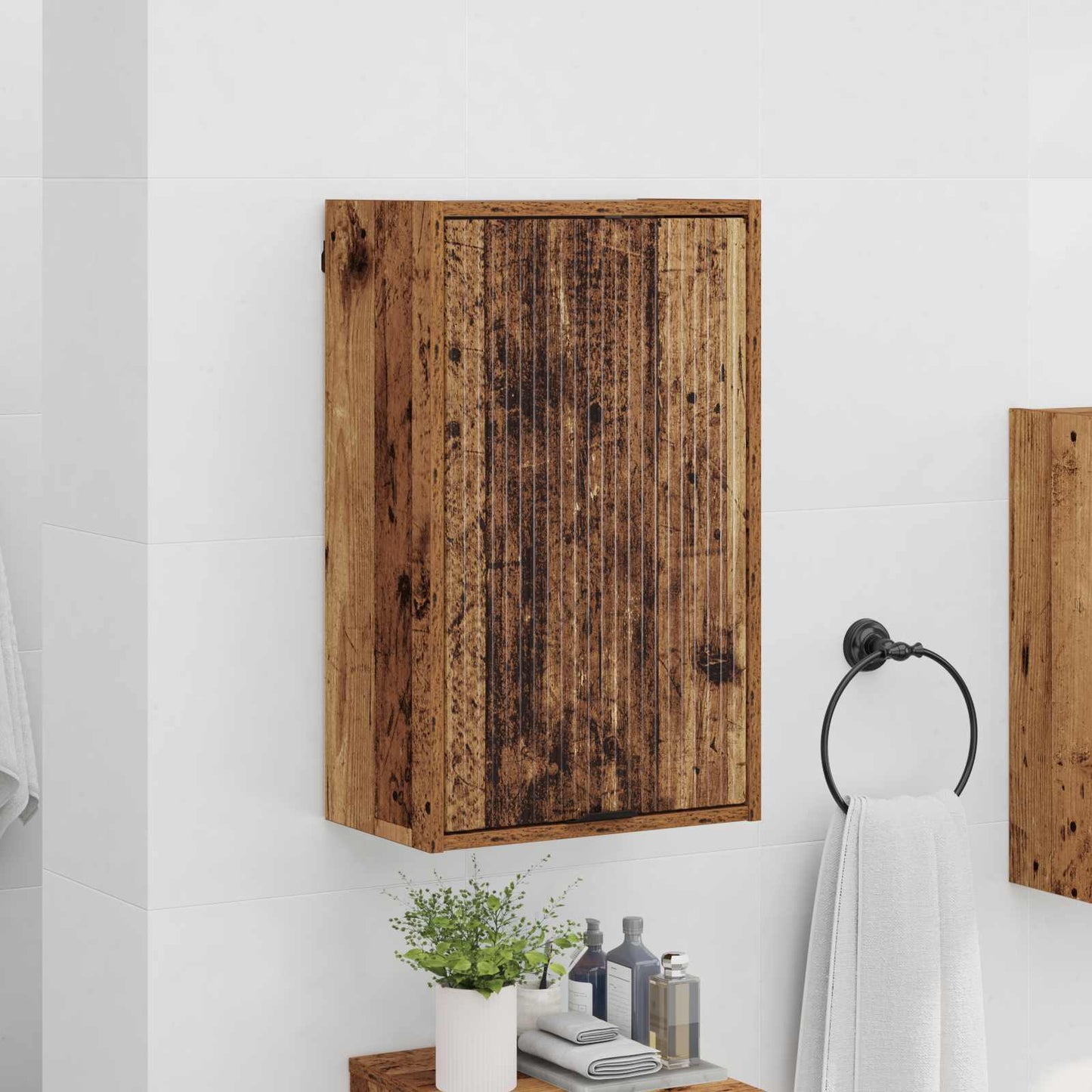 Badkamer Kast Oud Hout 39 x 23,5 x 65 cm Bewerkt hout & Metaal is nu te koop bij PeponiXL, paradijselijk wonen!