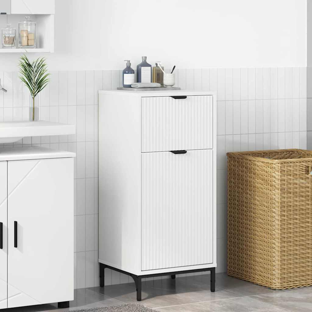 Badkamer Kast Wit 39,5 x 36 x 88 cm Bewerkt hout & Metaal is nu te koop bij PeponiXL, paradijselijk wonen!
