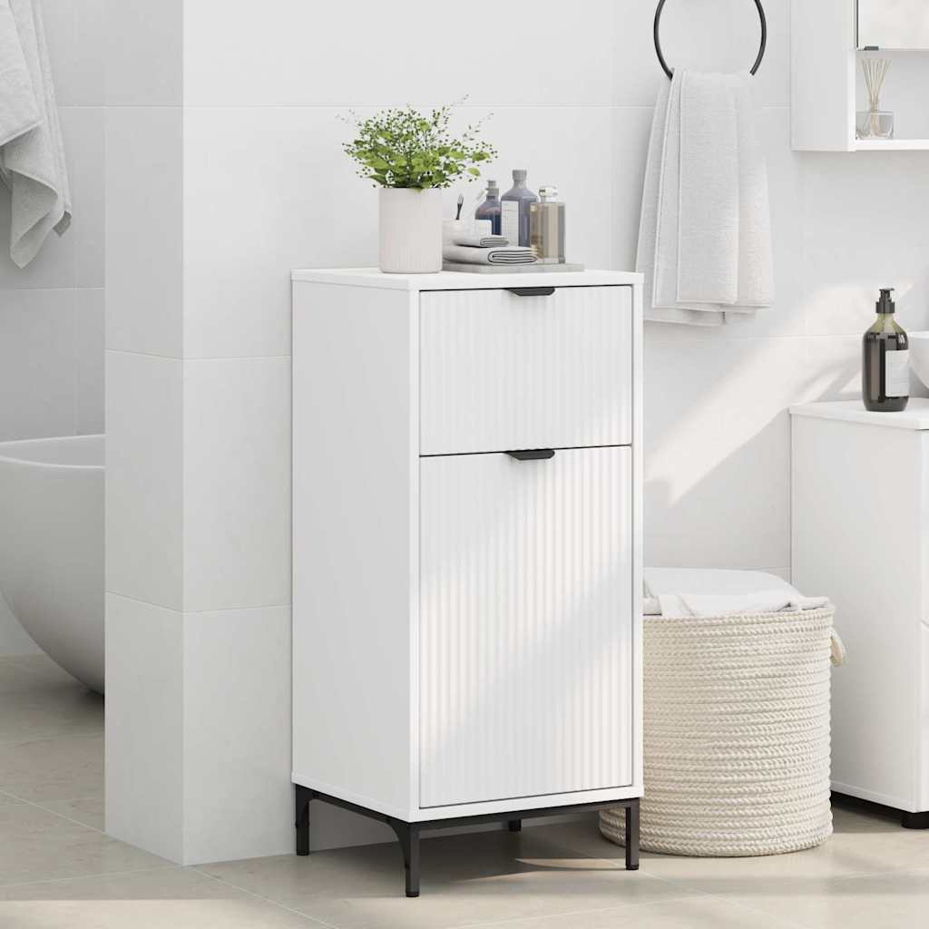 Badkamer Kast Wit 39,5 x 36 x 88 cm Bewerkt hout & Metaal is nu te koop bij PeponiXL, paradijselijk wonen!