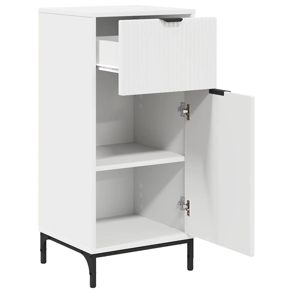 Badkamer Kast Wit 39,5 x 36 x 88 cm Bewerkt hout & Metaal is nu te koop bij PeponiXL, paradijselijk wonen!