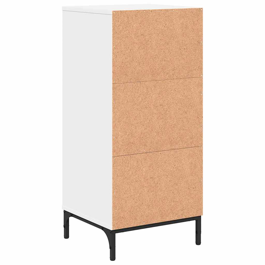 Badkamer Kast Wit 39,5 x 36 x 88 cm Bewerkt hout & Metaal is nu te koop bij PeponiXL, paradijselijk wonen!