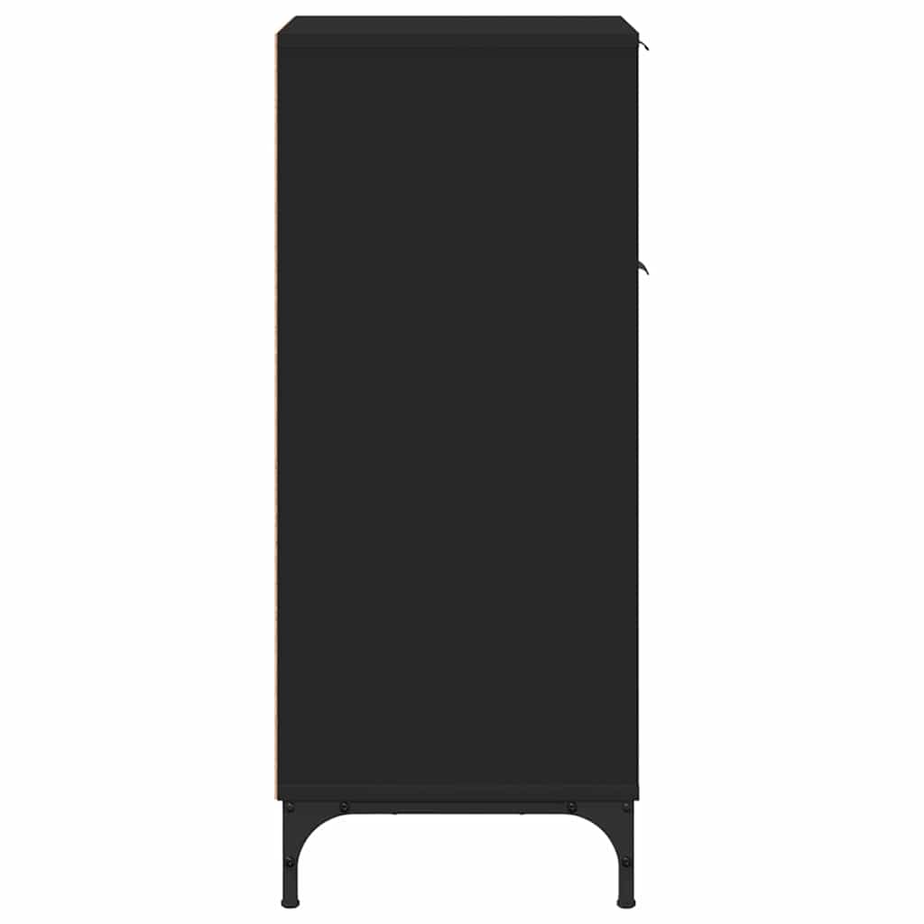 Badkamer Kast Zwart 39,5 x 36 x 88 cm Bewerkt hout & Metaal is nu te koop bij PeponiXL, paradijselijk wonen!