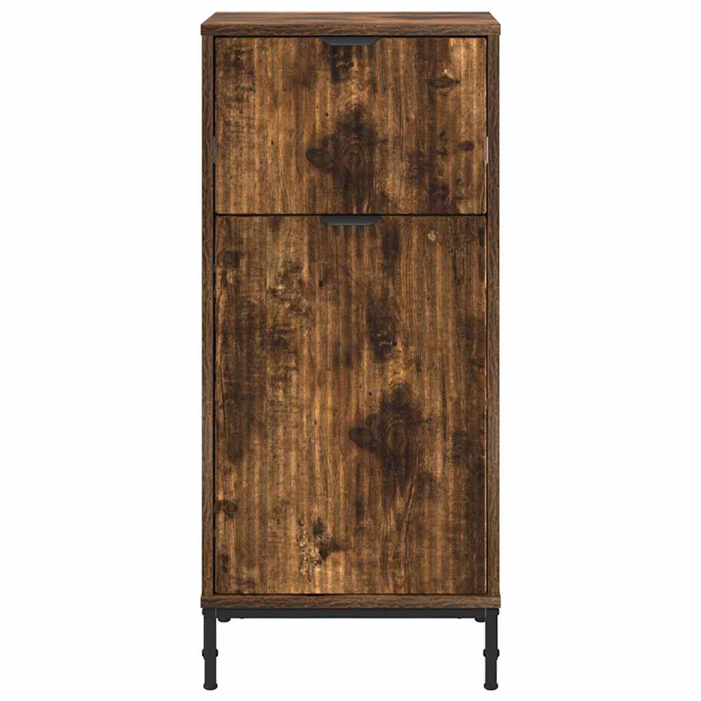 Badkamer Kast met lade Gerookt eiken 39,5 x 36 x 88 cm is nu te koop bij PeponiXL, paradijselijk wonen!