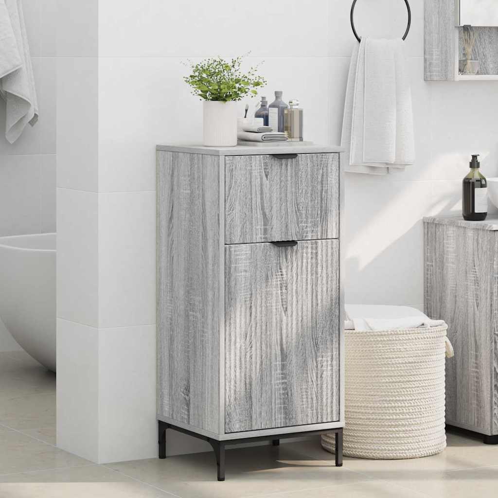 Badkamer Kast met lade Grijs Sonoma 39,5 x 36 x 88 cm is nu te koop bij PeponiXL, paradijselijk wonen!