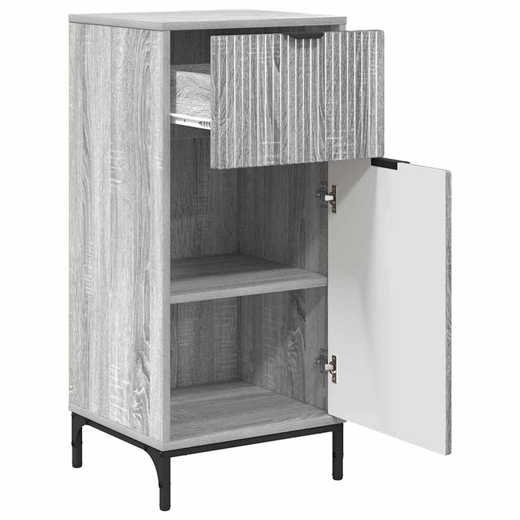 Badkamer Kast met lade Grijs Sonoma 39,5 x 36 x 88 cm is nu te koop bij PeponiXL, paradijselijk wonen!