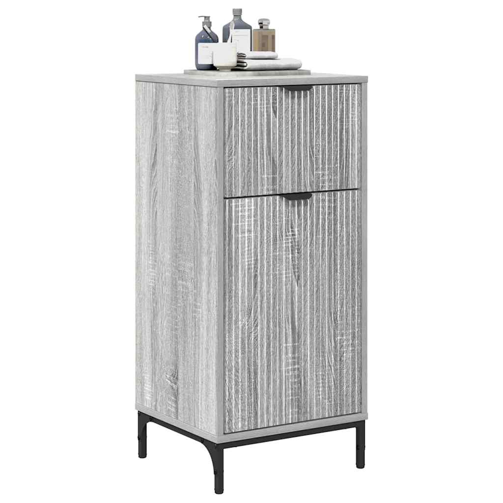 Badkamer Kast met lade Grijs Sonoma 39,5 x 36 x 88 cm is nu te koop bij PeponiXL, paradijselijk wonen!