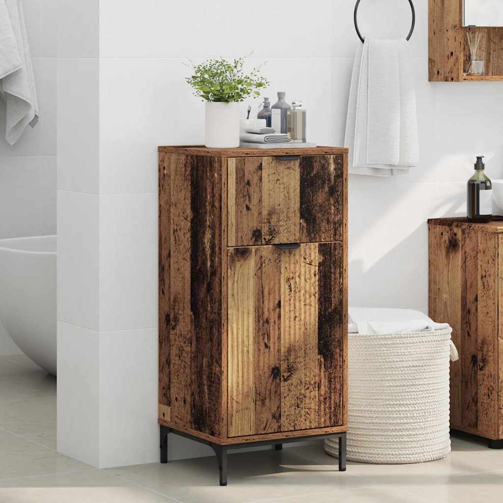 Badkamer Kast Oud Hout 39,5 x 36 x 88 cm Bewerkt hout & Metaal is nu te koop bij PeponiXL, paradijselijk wonen!